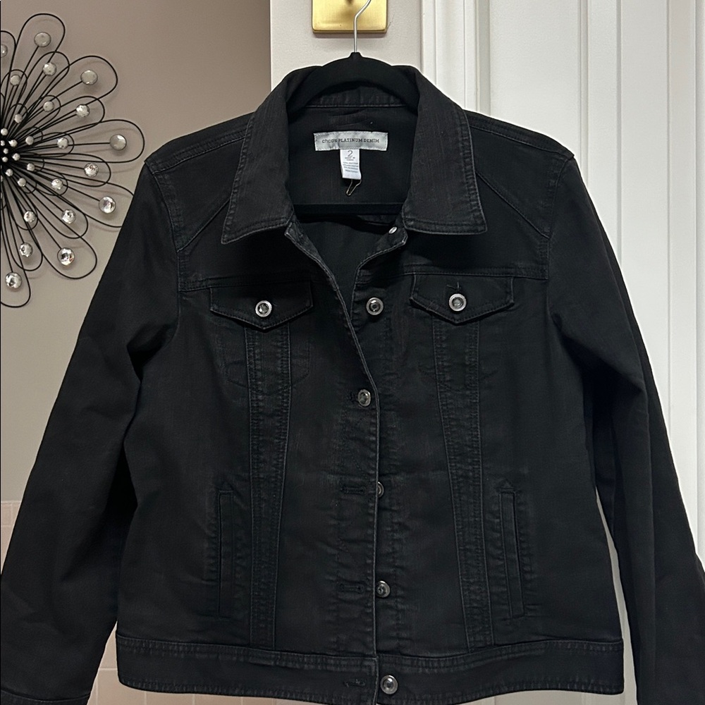 Chico’s Women's black Denim Jacket